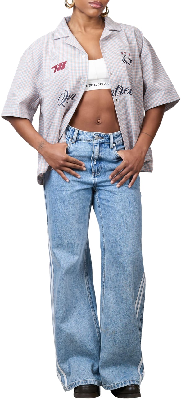 Quotrell Cleo Denim Jeans | Washed Blue Blauw