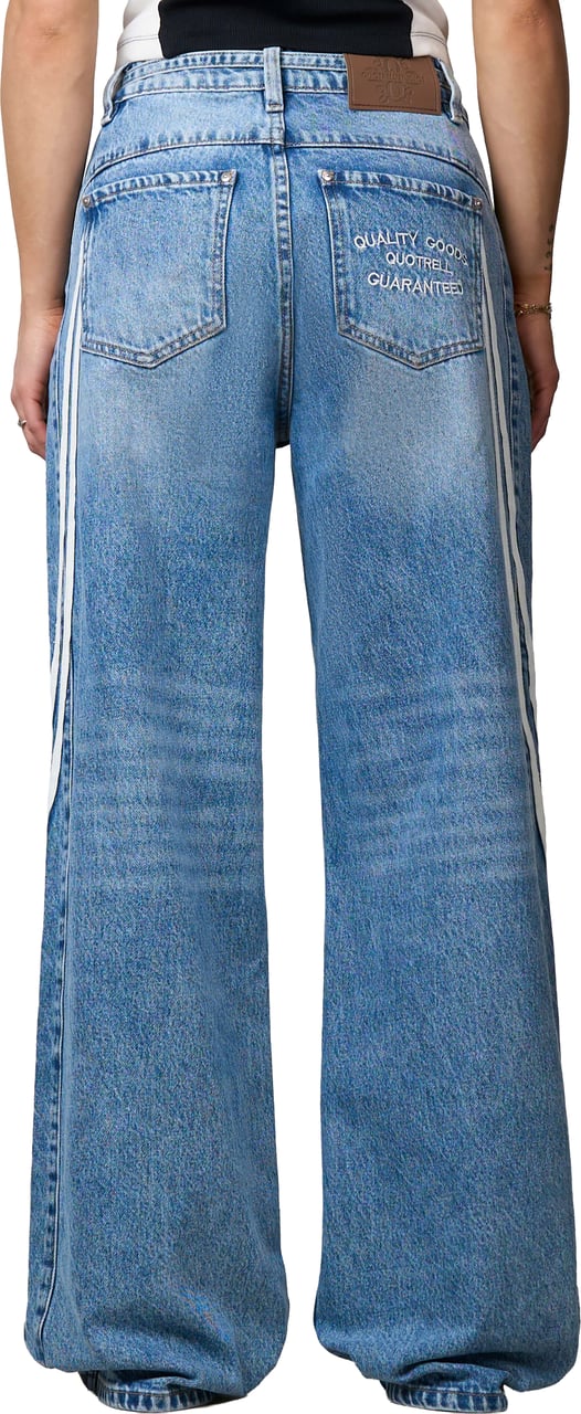 Quotrell Cleo Denim Jeans | Washed Blue Blauw