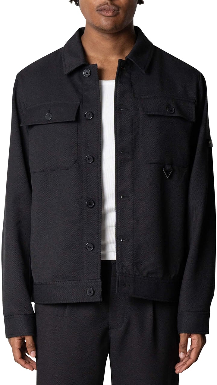 Quotrell Zane Overshirt | Black Zwart