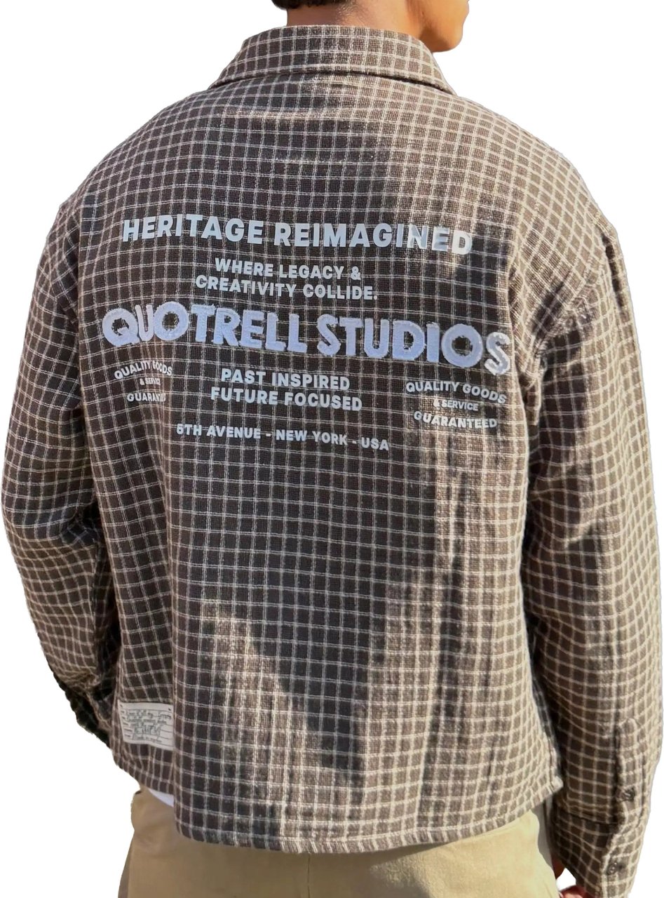 Quotrell Zay Plaid Shirt | Brown Plaid Bruin