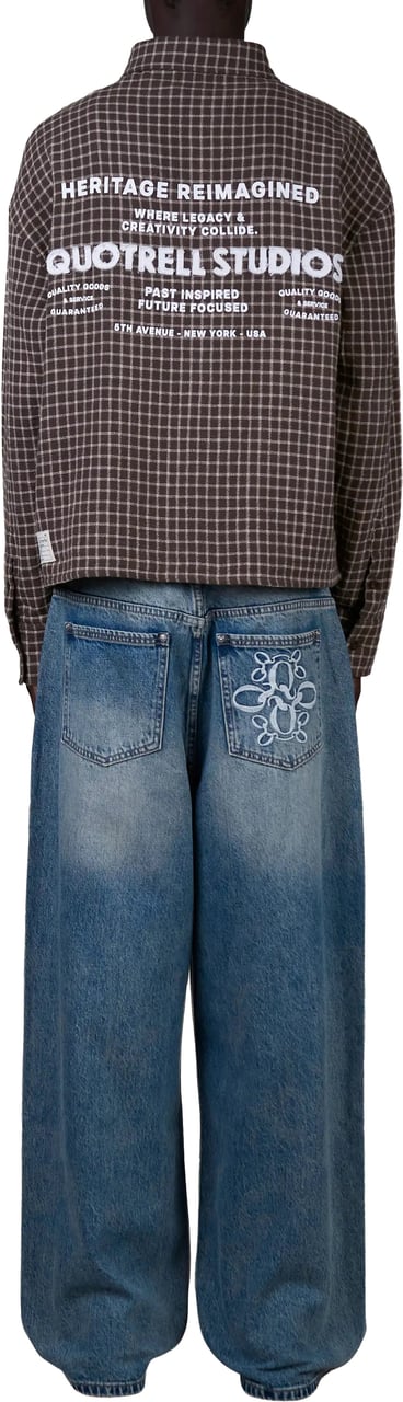Quotrell Zay Plaid Shirt | Brown Plaid Bruin