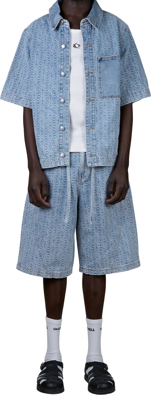 Quotrell Rocco Shorts | Washed Blue Blauw