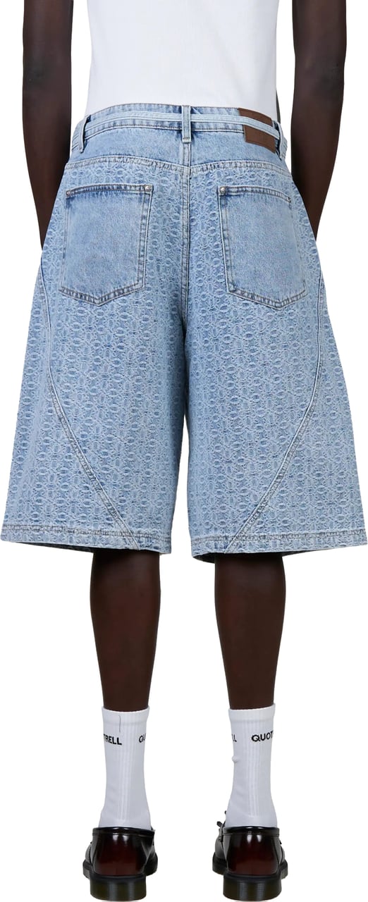 Quotrell Rocco Shorts | Washed Blue Blauw