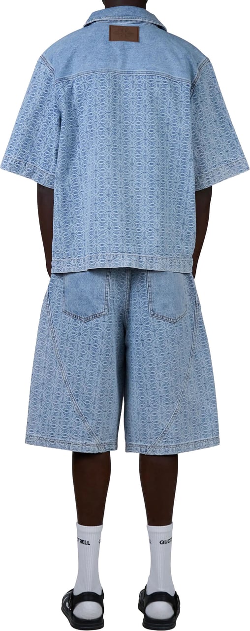Quotrell Rocco Shirt | Washed Blue Blauw