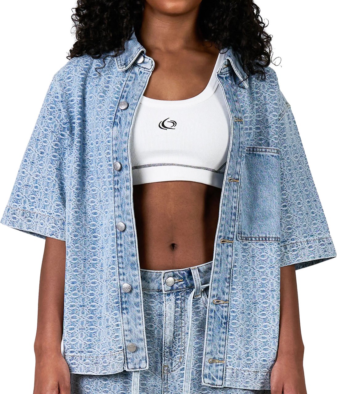 Quotrell Rocco Shirt | Washed Blue Blauw