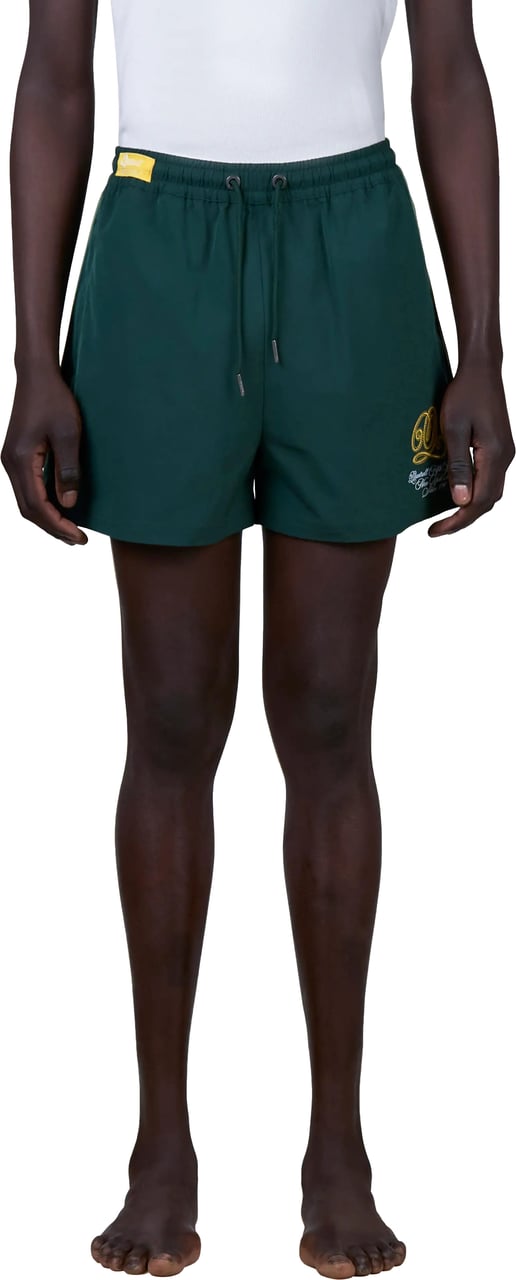 Quotrell Chain Swimshort | Green/yellow Groen