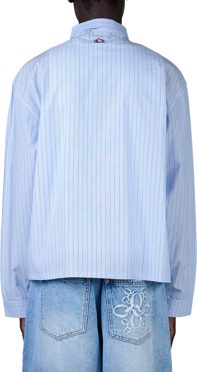 Quotrell Club Shirt | Blue Striped Blauw
