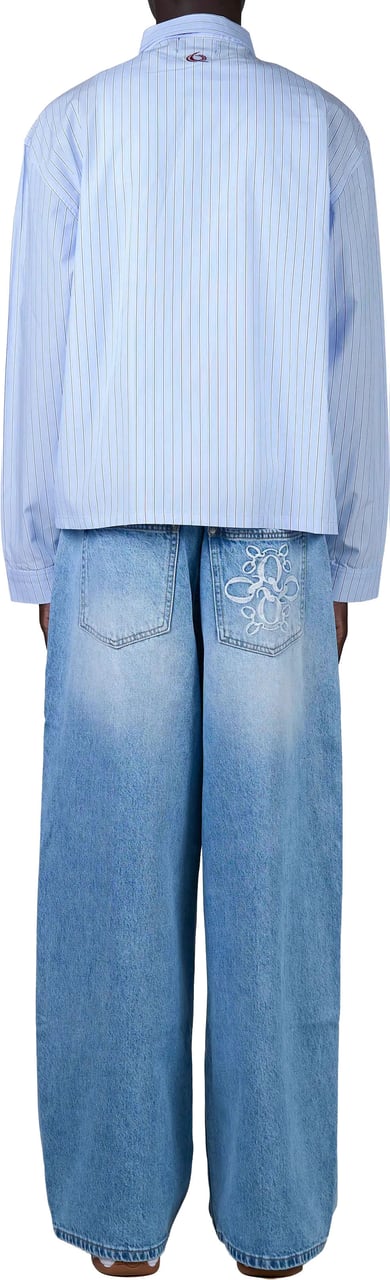 Quotrell Club Shirt | Blue Striped Blauw