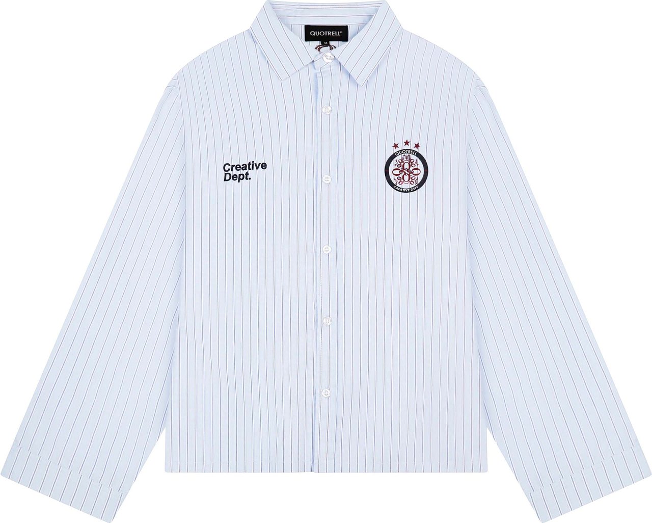 Quotrell Club Shirt | Blue Striped Blauw
