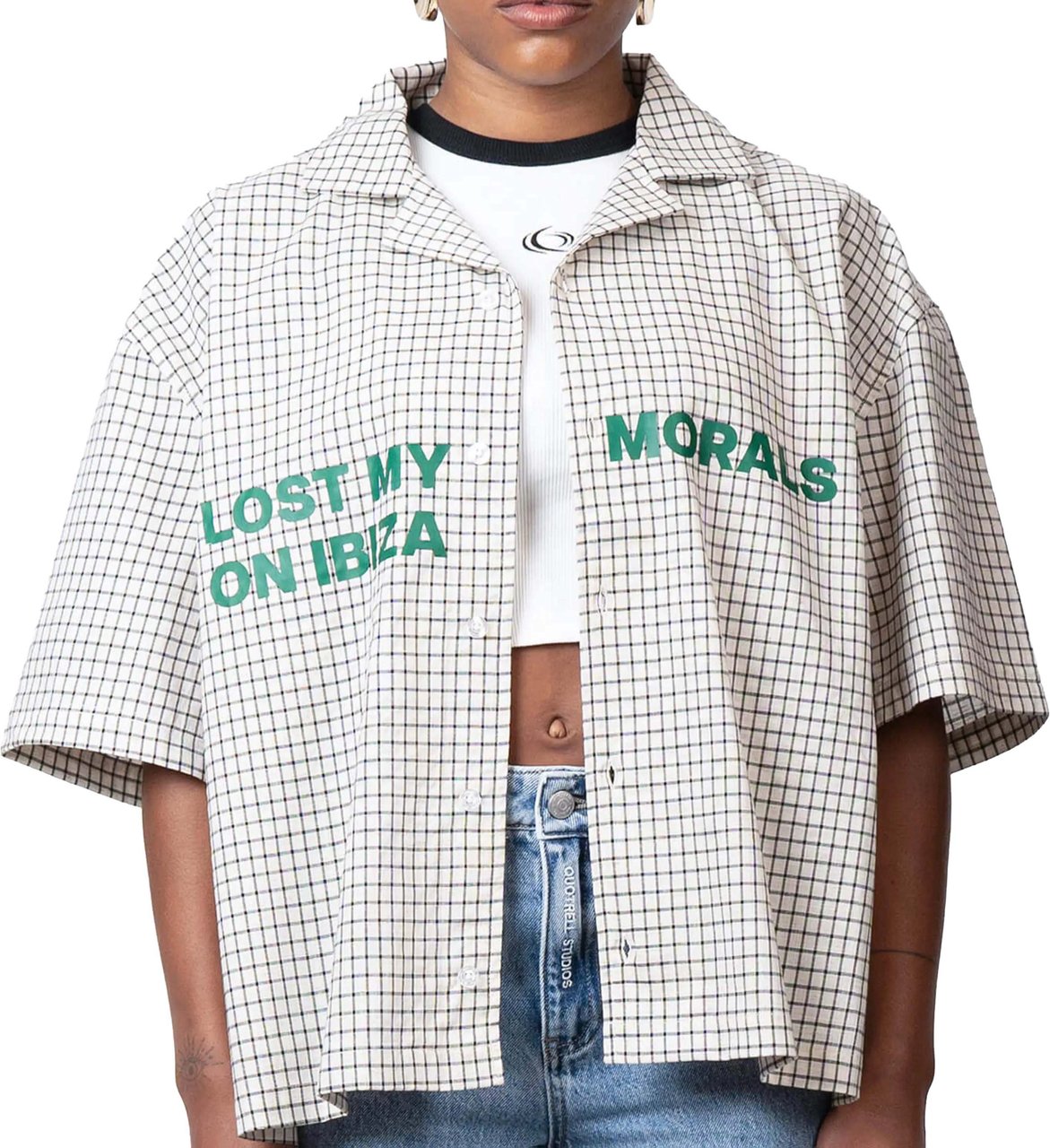 Quotrell Morals Shirt | White/green Wit