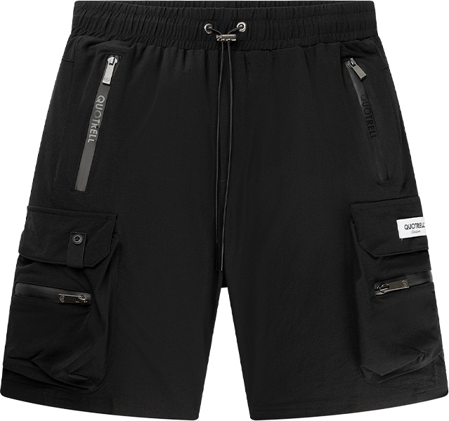 Quotrell Seattle Cargo Shorts | Black Zwart