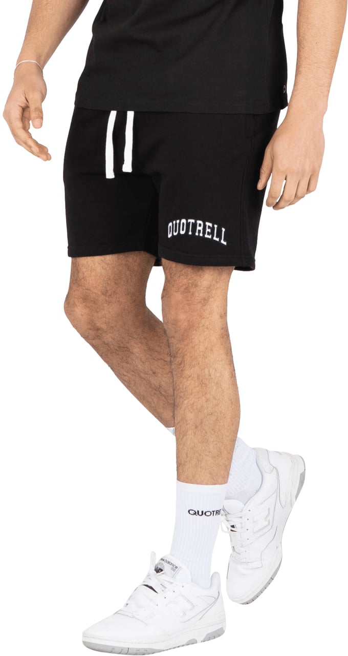 Quotrell University Shorts | Black/white Zwart