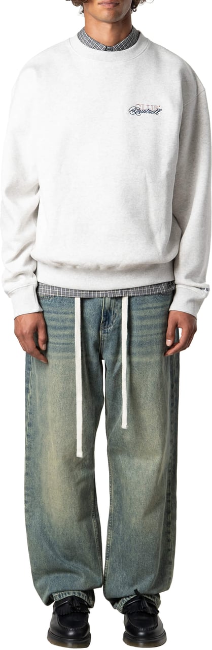Quotrell Futura Crewneck | Light Grey Melee/blu Grijs