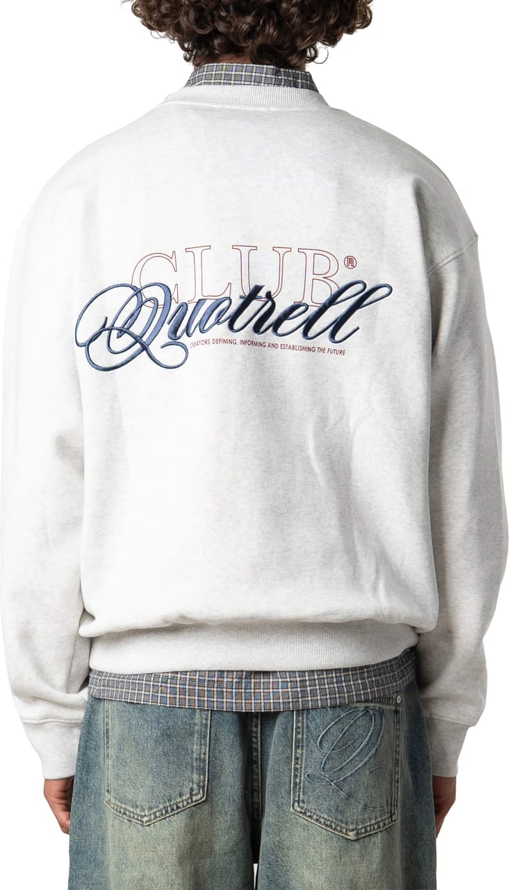 Quotrell Futura Crewneck | Light Grey Melee/blu Grijs