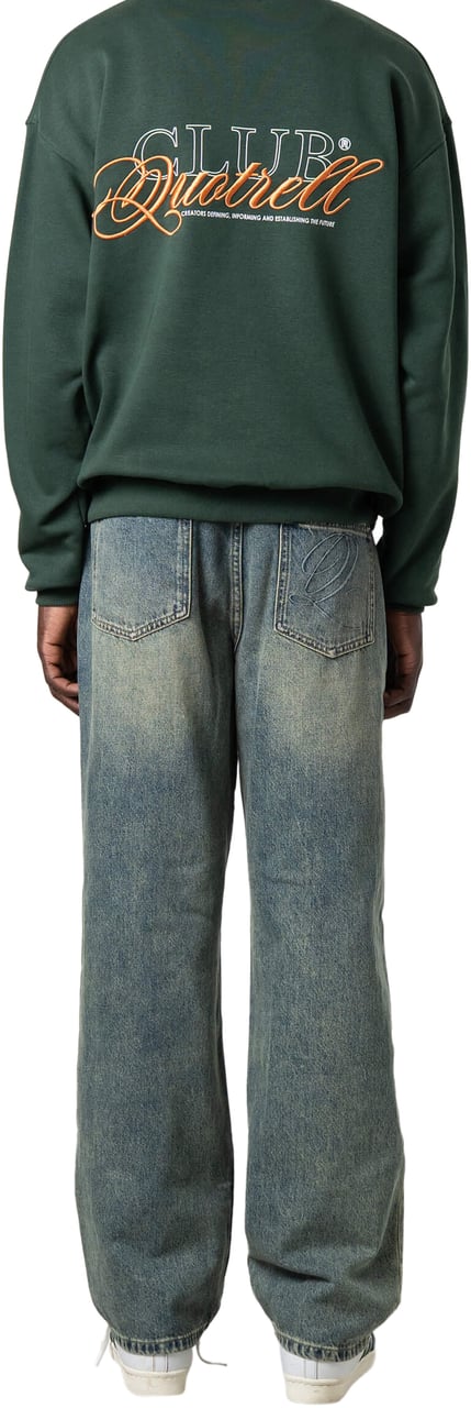 Quotrell Futura Crewneck | Petrol/orange Groen