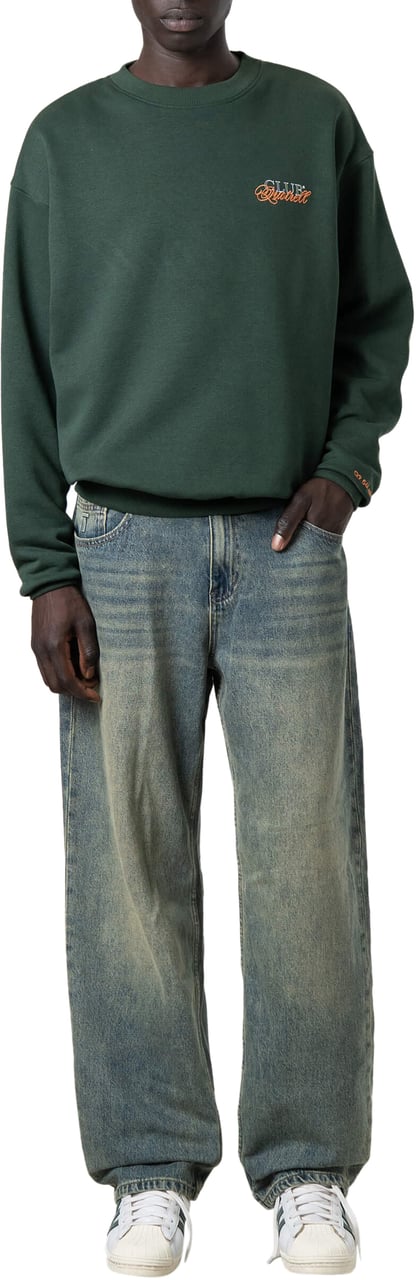 Quotrell Futura Crewneck | Petrol/orange Groen