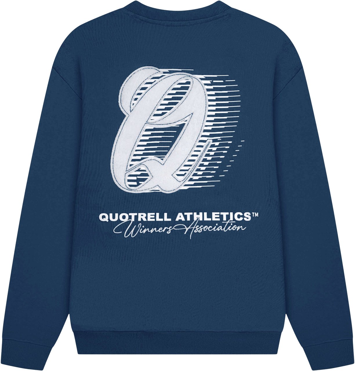 Quotrell Athletics Crewneck | Navy/white Blauw