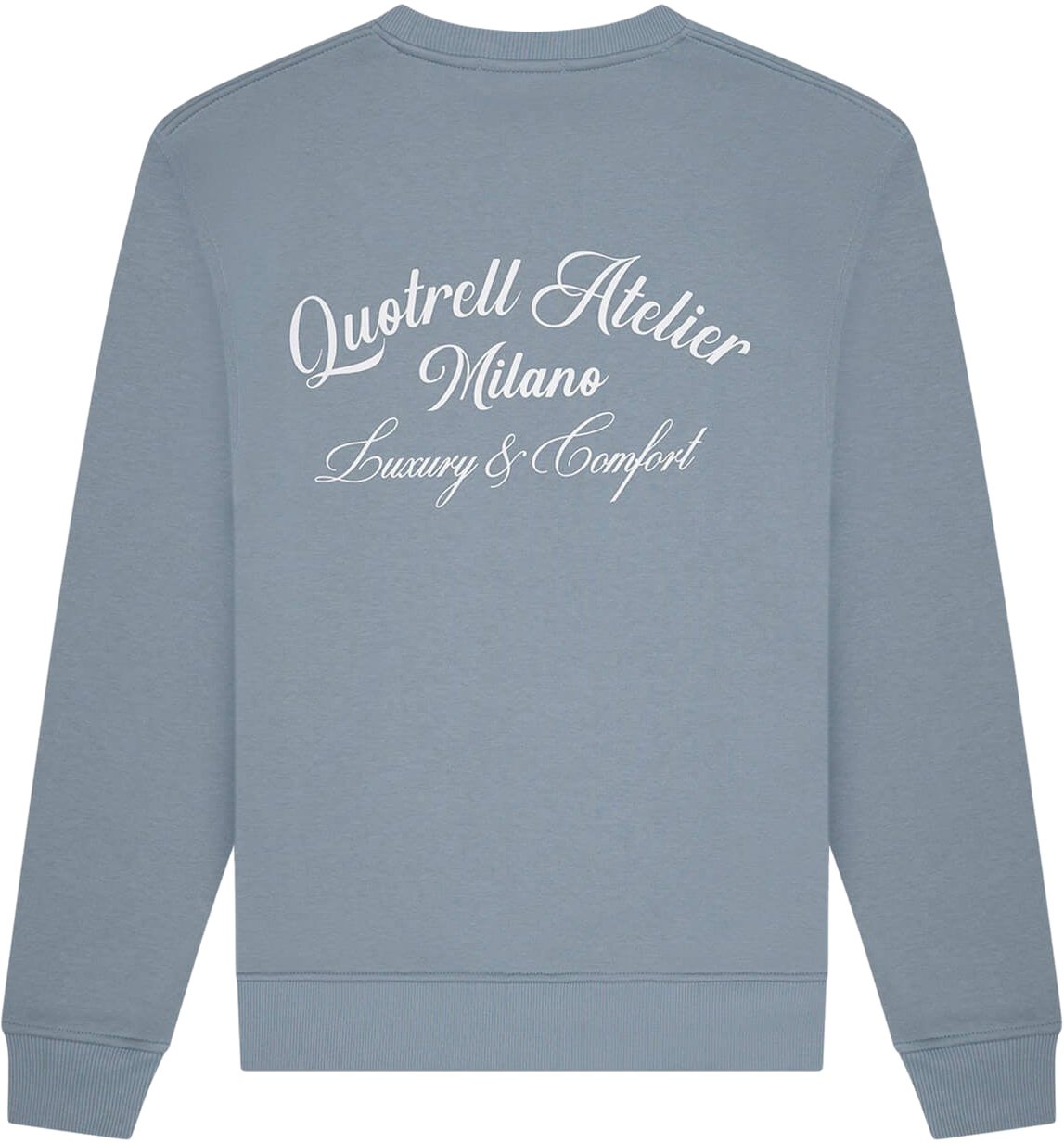 Quotrell Atelier Milano Crewneck | Muted Blue/white Blauw