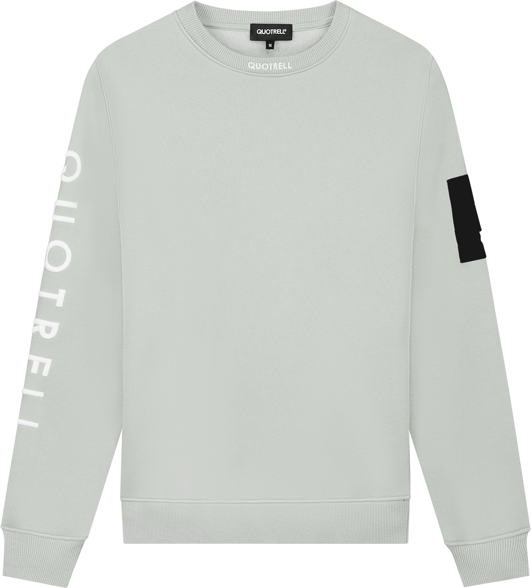 Quotrell Dublin Crewneck | Stone/white Grijs