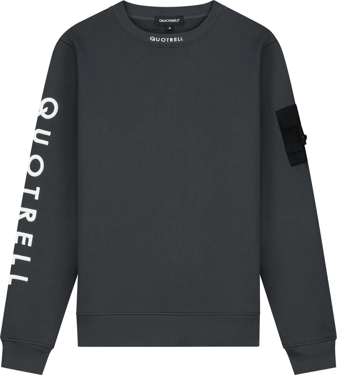 Quotrell Dublin Crewneck | Anthracite/white Zwart