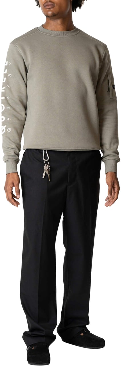 Quotrell Defender Crewneck | Faded Olive/white Groen