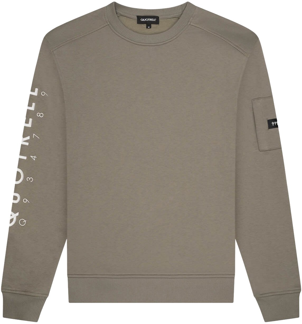 Quotrell Defender Crewneck | Faded Olive/white Groen