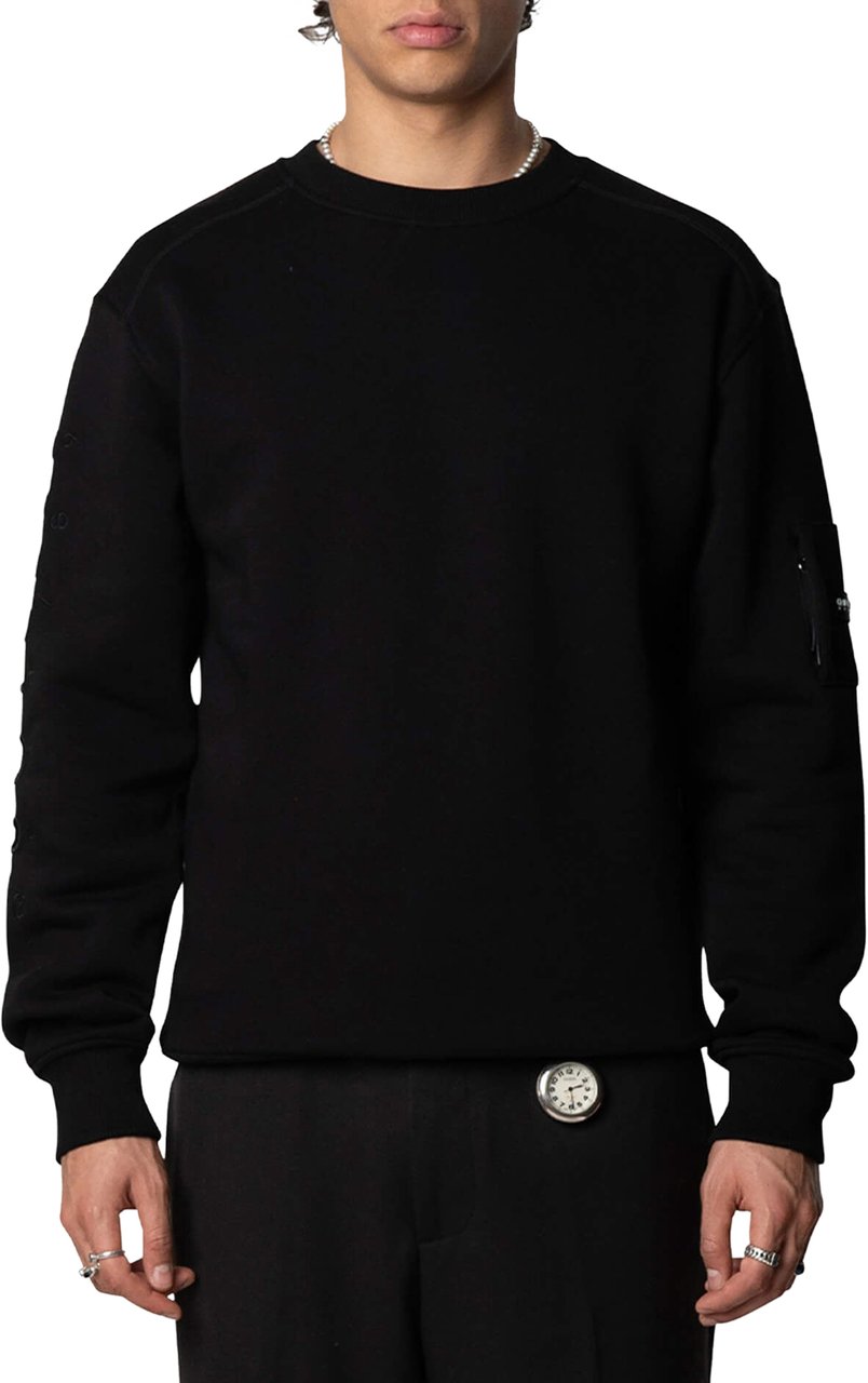 Quotrell Defender Crewneck | Black/black Zwart