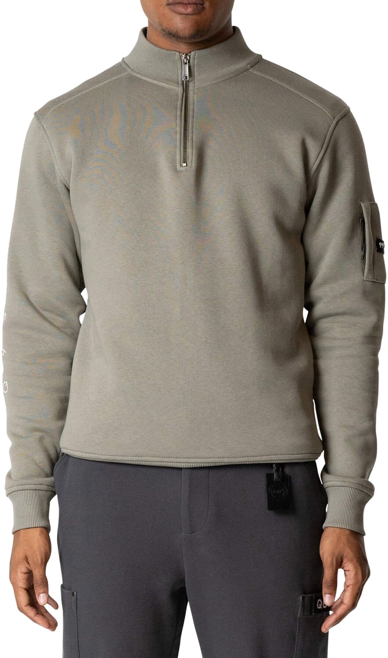 Quotrell Defender Halfzip | Faded Olive/white Groen