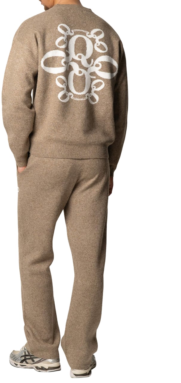 Quotrell Insignia Knitted Crewneck | Brown Melee Bruin