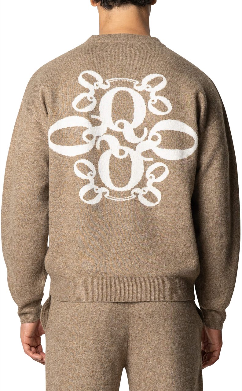 Quotrell Insignia Knitted Crewneck | Brown Melee Bruin