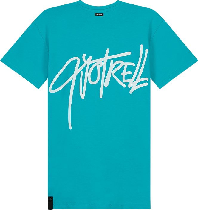 Quotrell Monterey T-shirt | Aqua/white Blauw