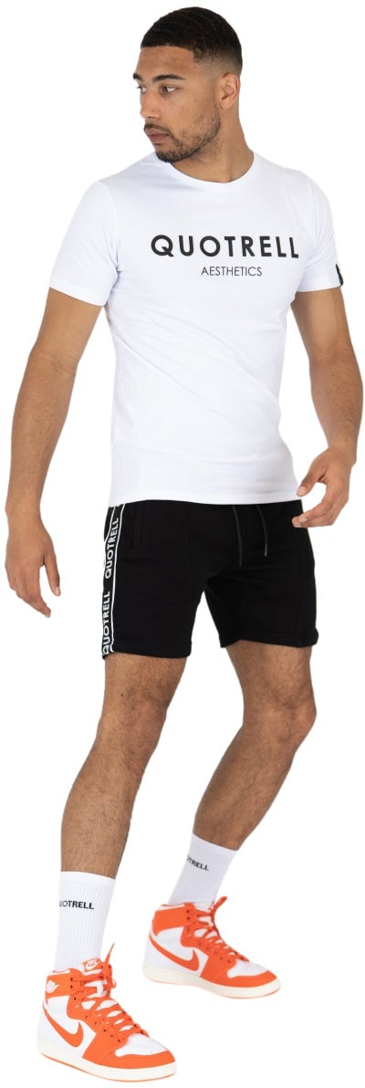 Quotrell Denver T-shirt | White/black Wit