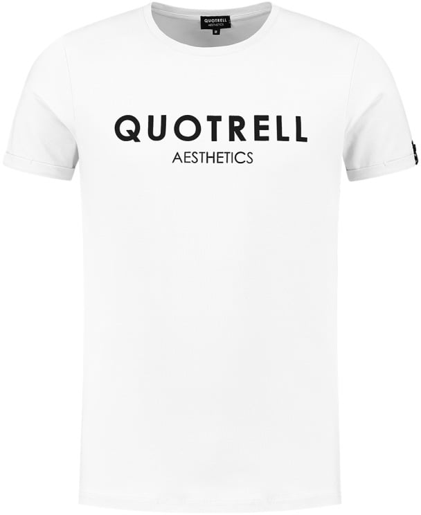Quotrell Denver T-shirt | White/black Wit