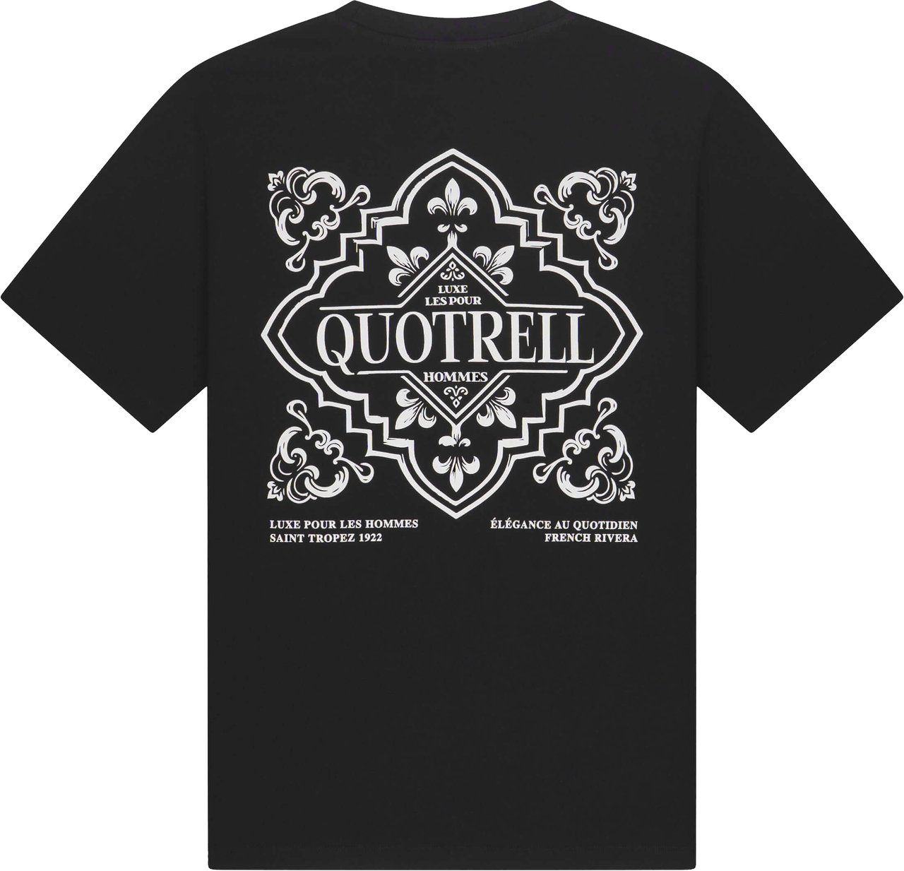 Quotrell Coastal Tee | Black/white Zwart