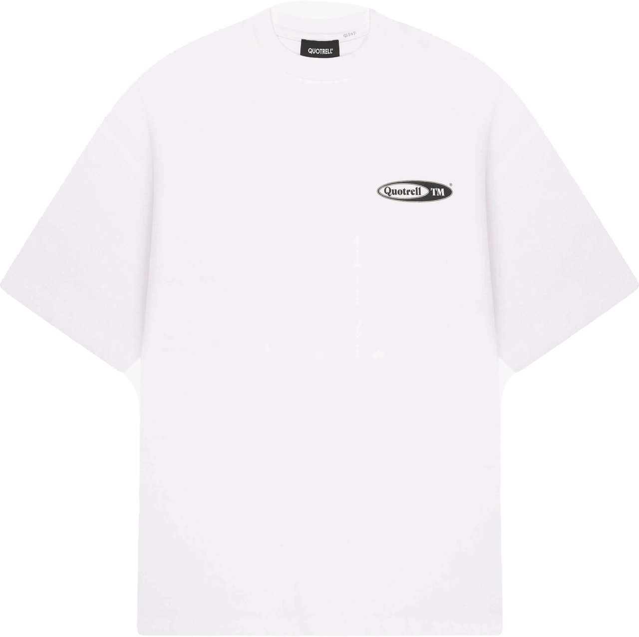 Quotrell Emblem Tee | White/black Wit