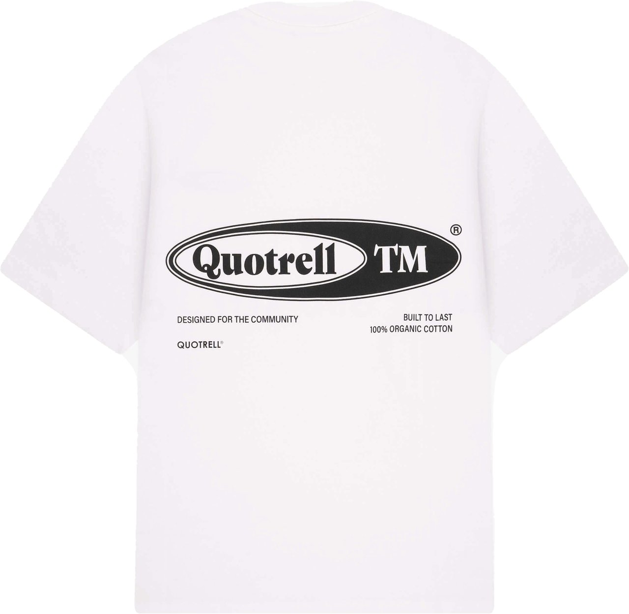 Quotrell Emblem Tee | White/black Wit