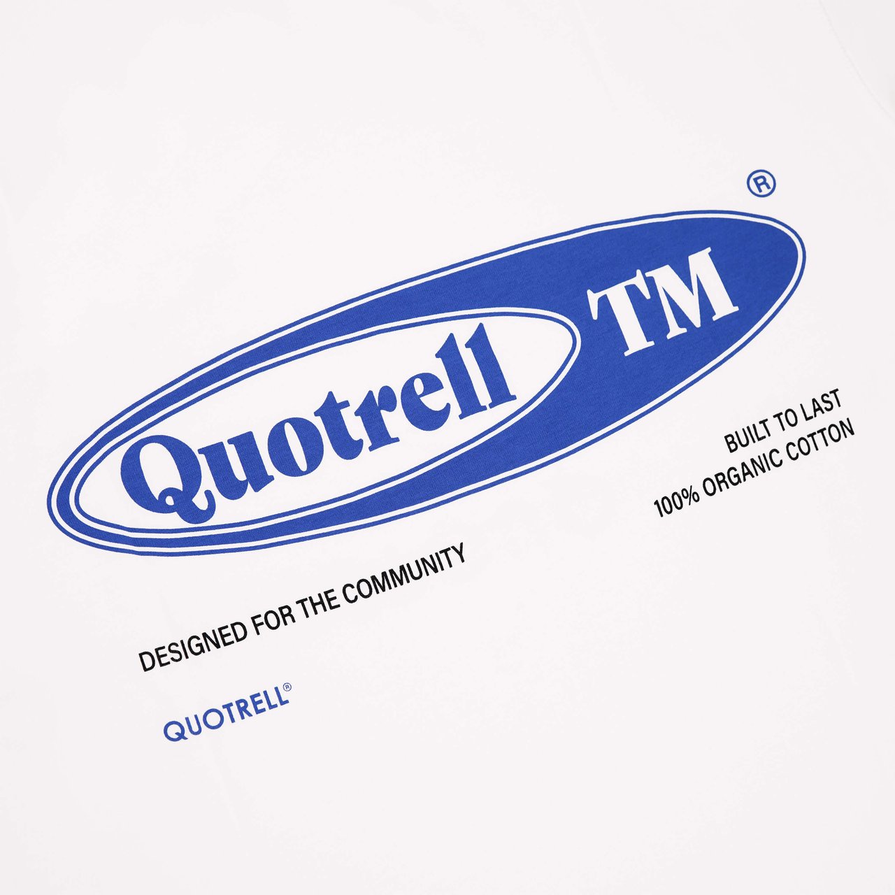 Quotrell Emblem Tee | White/blue Wit