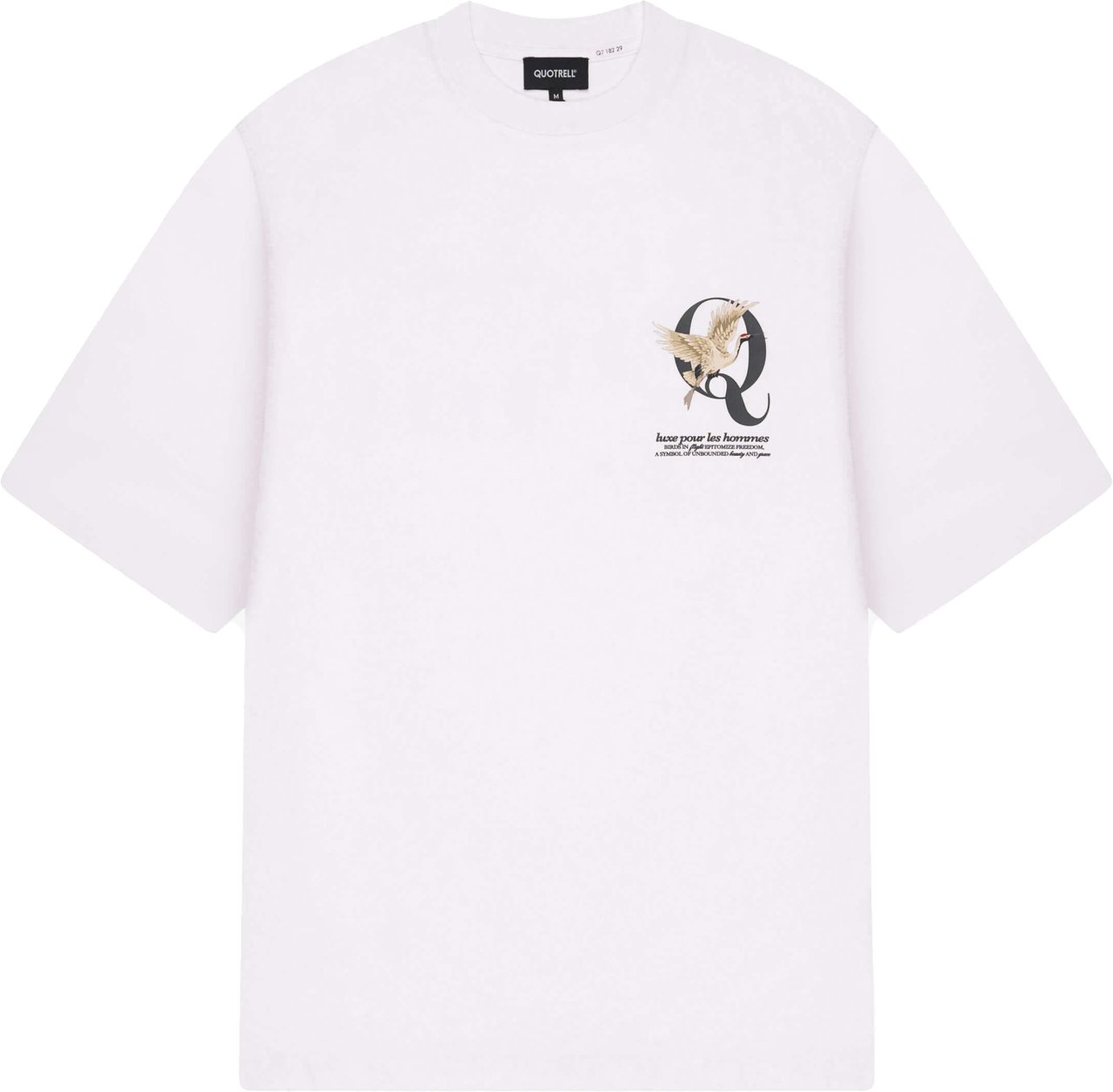 Quotrell Heron Tee | White/anthracite Wit