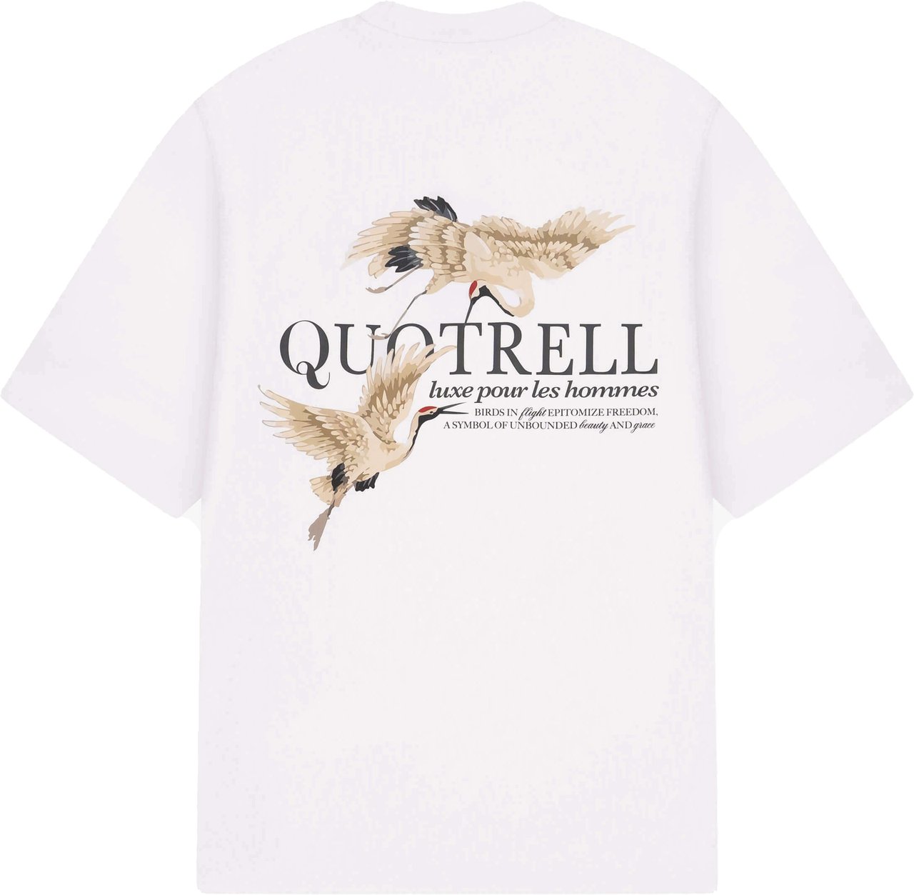 Quotrell Heron Tee | White/anthracite Wit