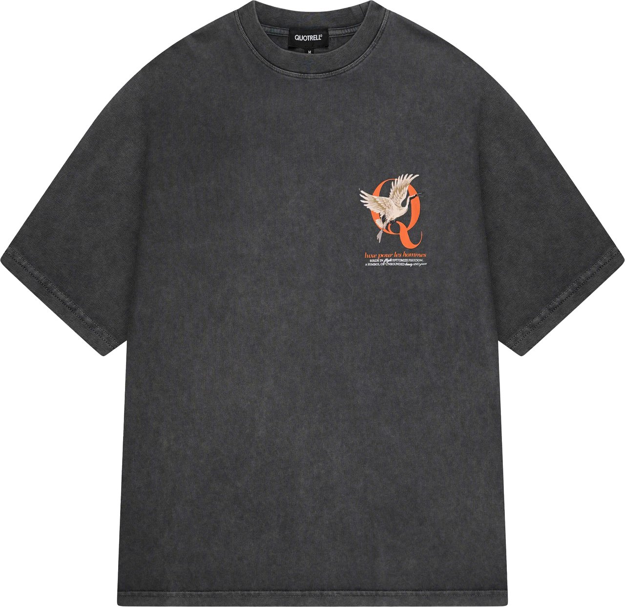 Quotrell Heron Tee | Acid Grey/orange Grijs