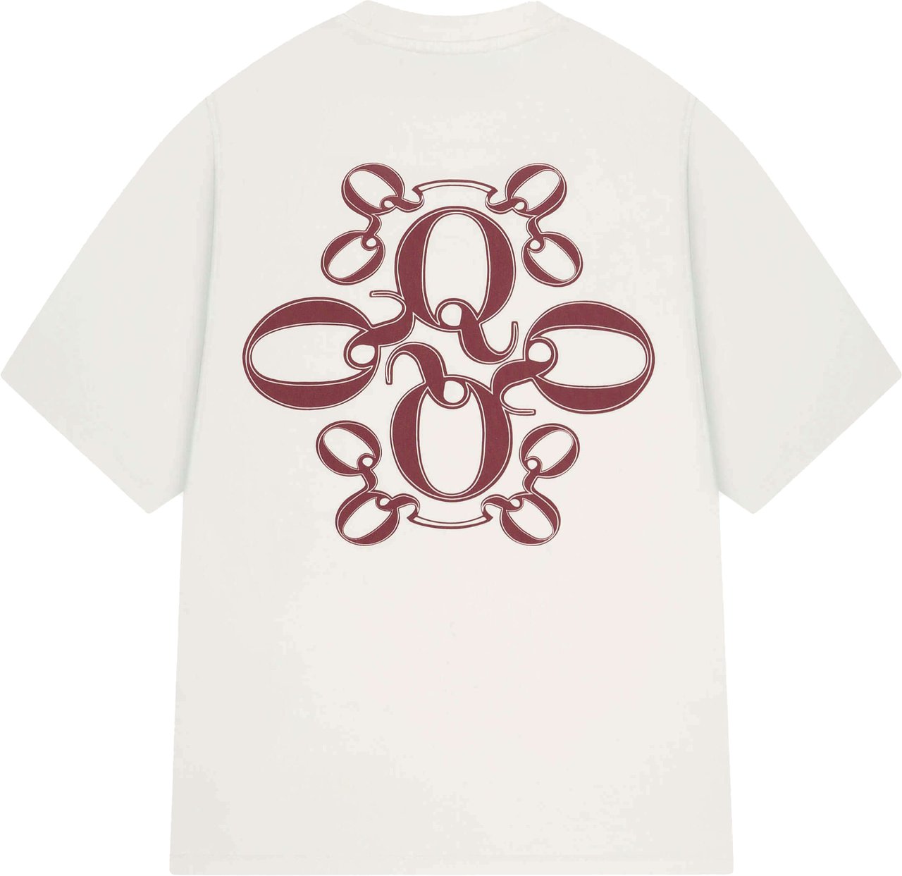 Quotrell Insignia Tee | Off White/red Wit