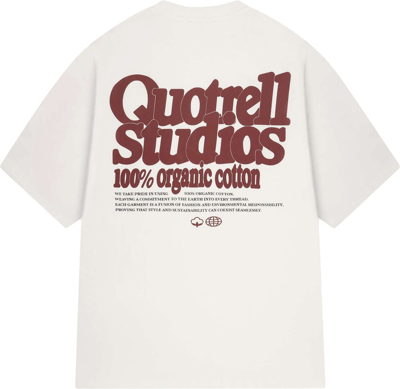 Quotrell Puff Studios Tee | Off White/red Wit