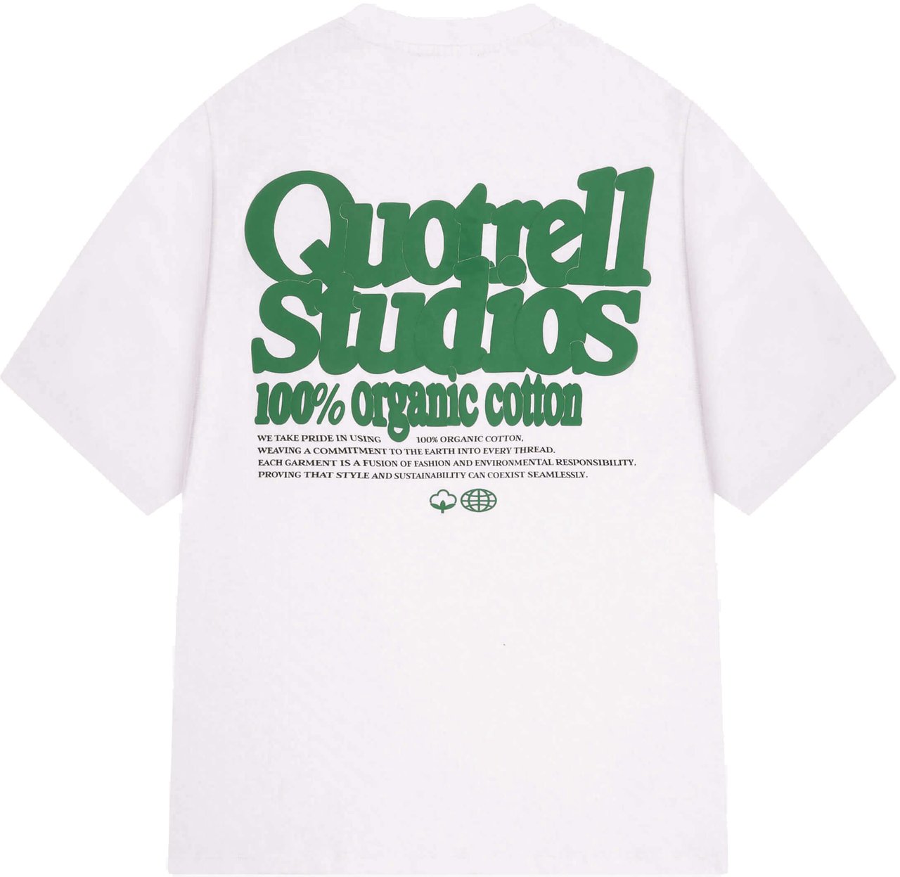 Quotrell Puff Studios Tee | White/green Wit