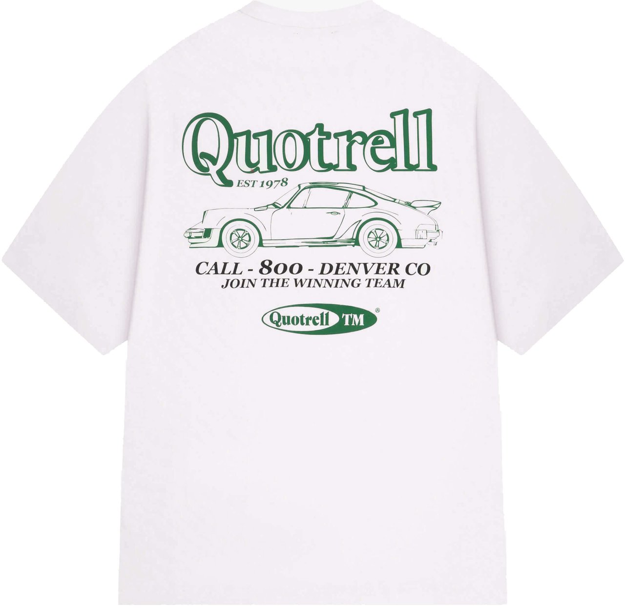 Quotrell Roadster Tee | White/green Wit