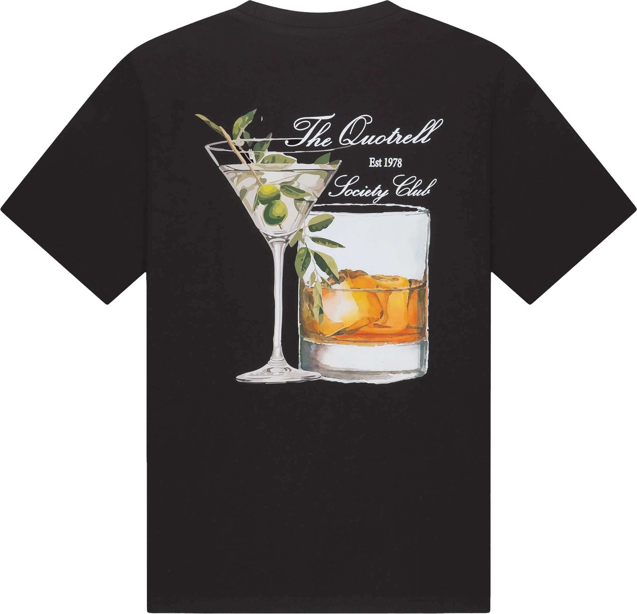 Quotrell Salud Tee | Black/white Zwart