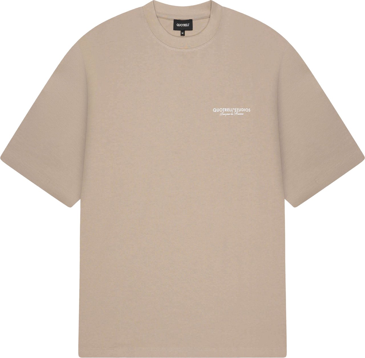 Quotrell Swan Tee | Greige/white Grijs