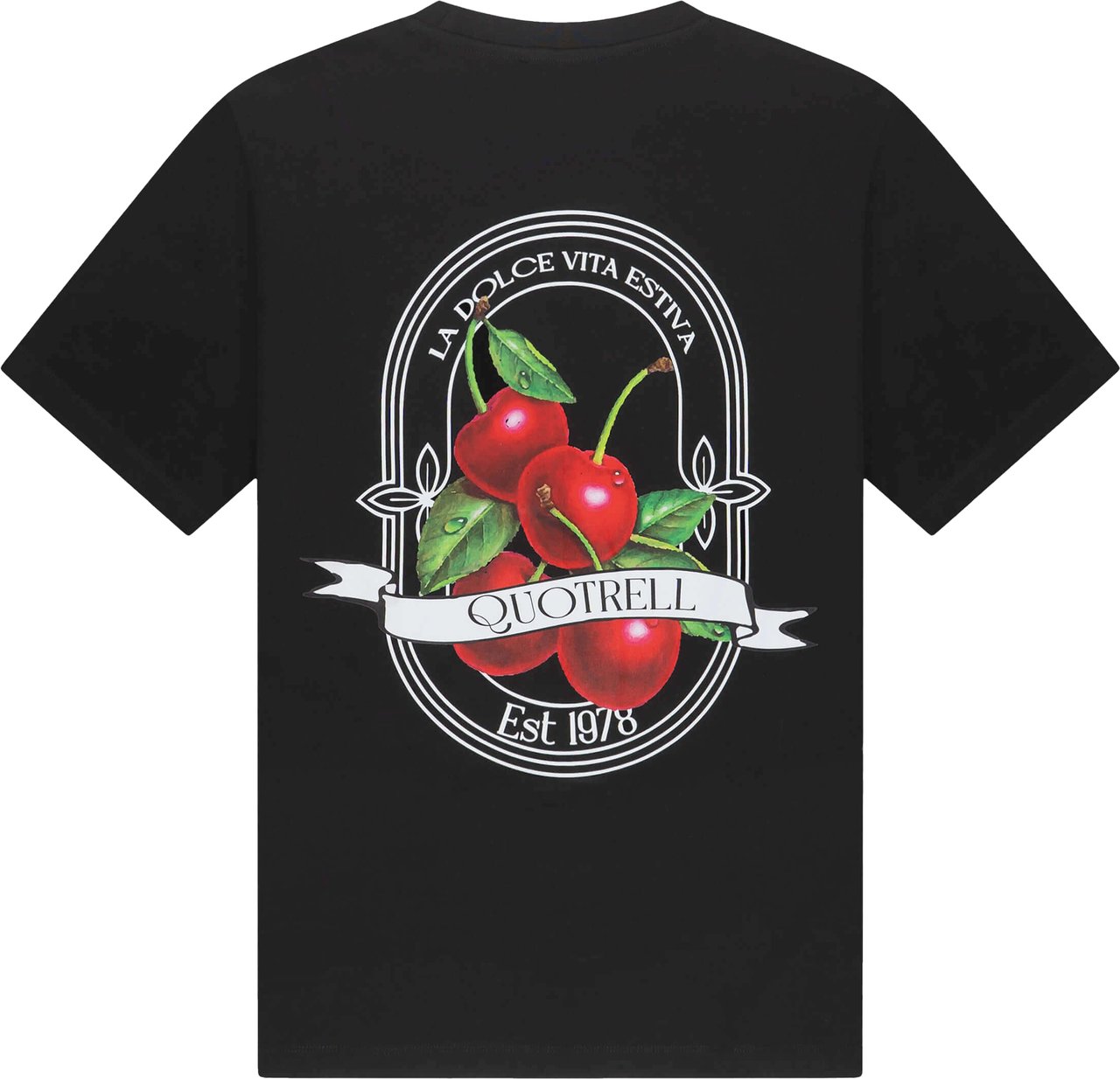 Quotrell Cheri Tee | Black/white Zwart