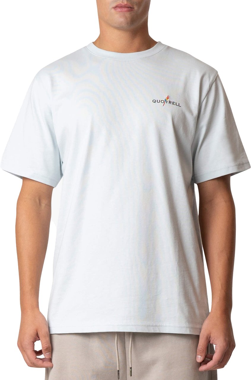 Quotrell Resort Tee | Light Blue/black Blauw