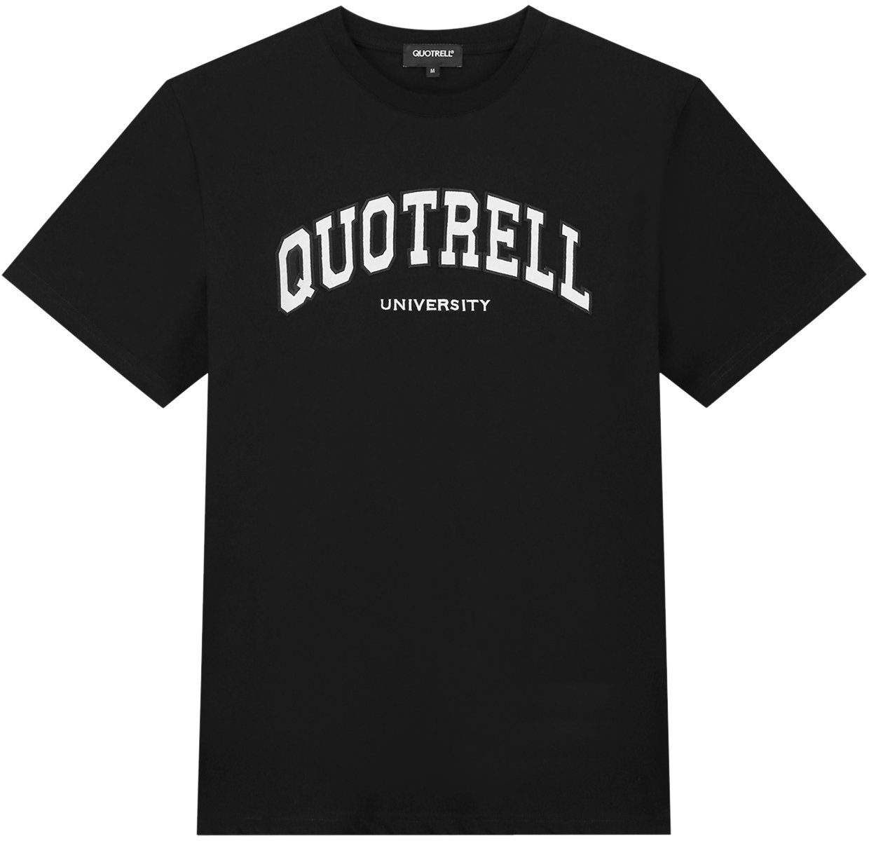 Quotrell University T-shirt | Black/white Zwart