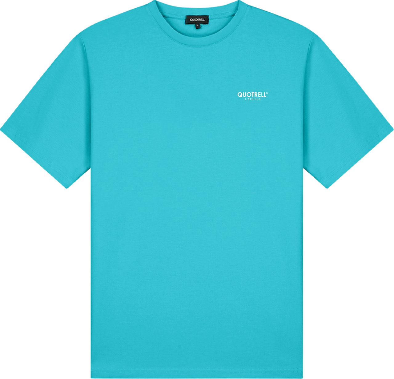 Quotrell L'atelier T-shirt | Aqua/white Blauw